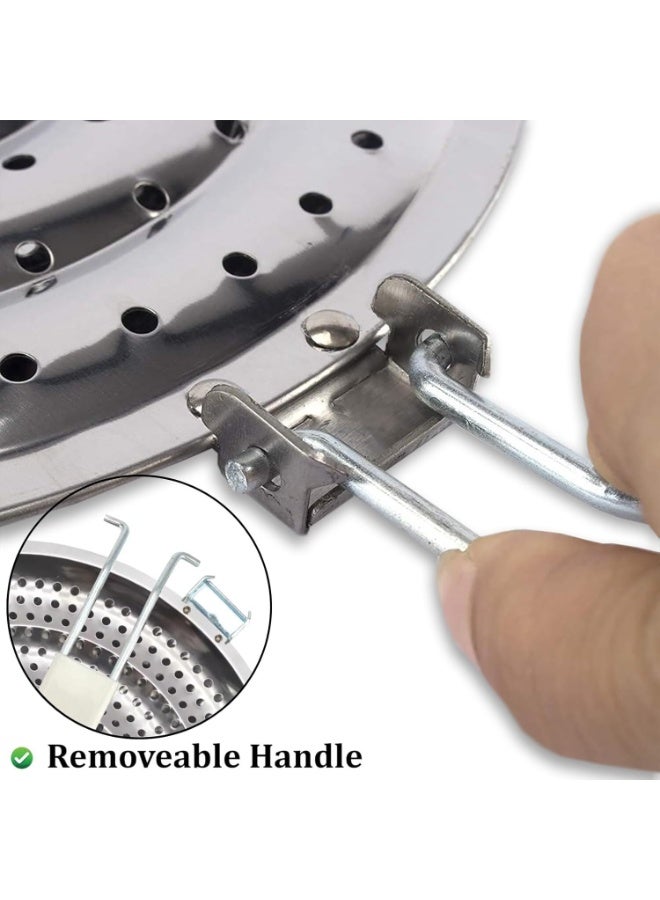 اسرلي وايت موردلي موزع حرارة، مخفض، واقي من اللهب، صفيحة تسخين، موزع حرارة من الفولاذ المقاوم للصدأ لمواقد الغاز والكهرباء، صفيحة تسخين، واقي من اللهب للطهي على موقد الغاز (فضي) - Image 3